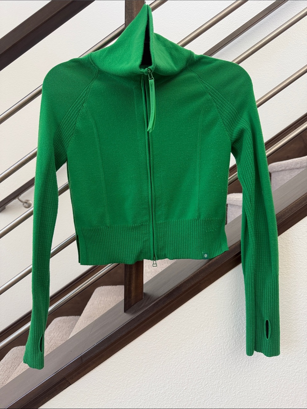Neiwai Activr Green Zip-Up Knit Jacket